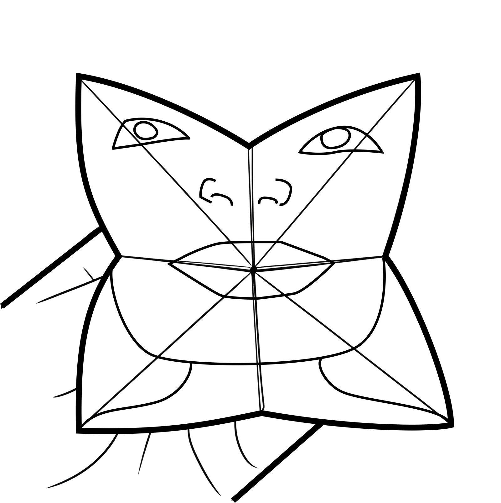 东南西北折纸人脸示意图